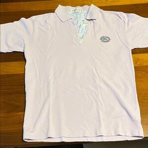 Burberry  Light Purple Polo Shirt, unisex, size medium, all cotton